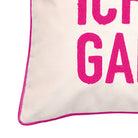 kissenhuelle schriftzug spruch pink humor samtoptik