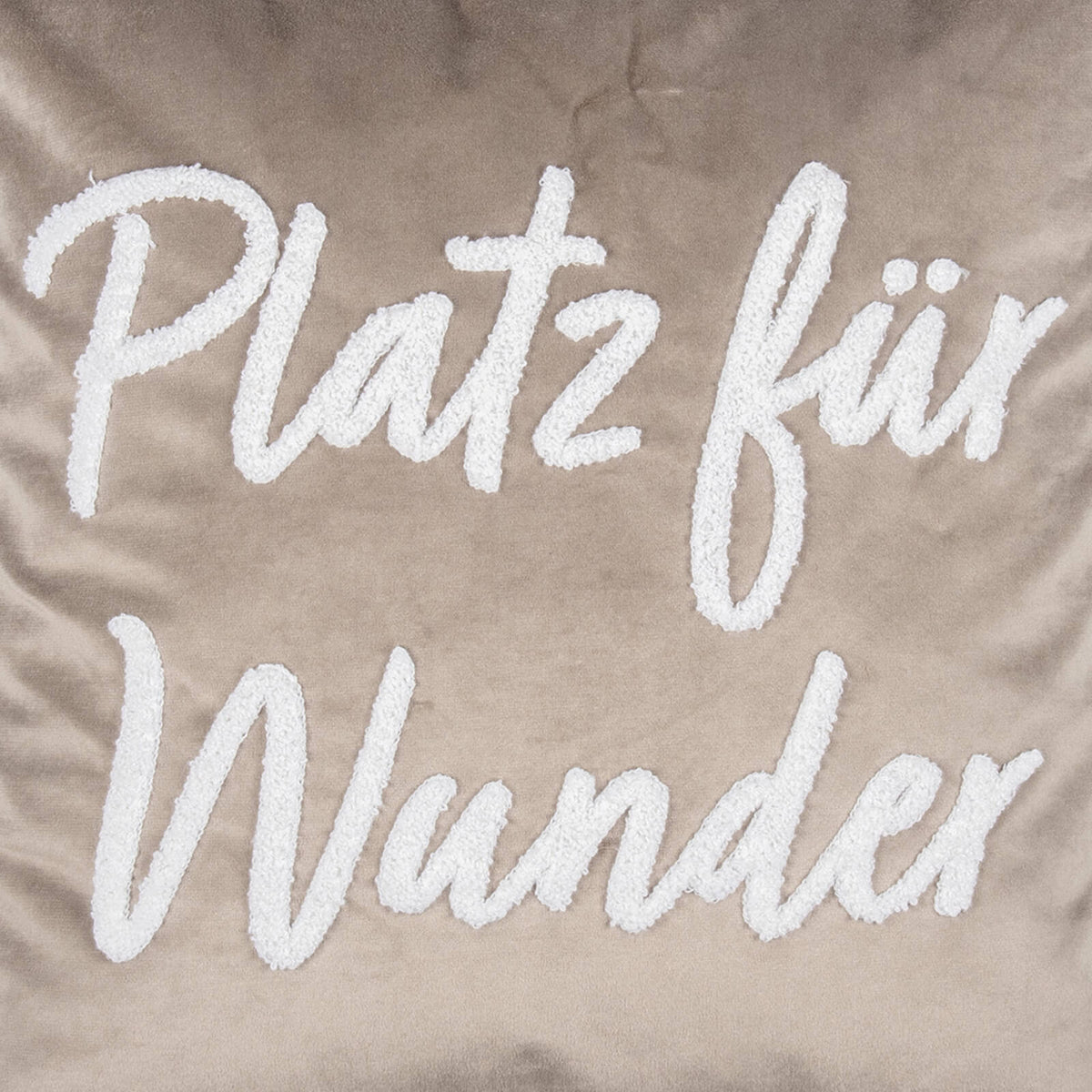 kissenhuelle letters schriftzug weiß samtoptik