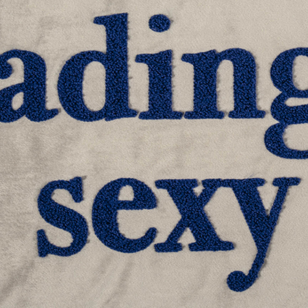 kissenhuelle kissenbezug schriftzug spruch grau blau