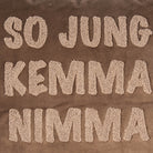 kissenhuelle kissenbezug schriftzug spruch grau braun