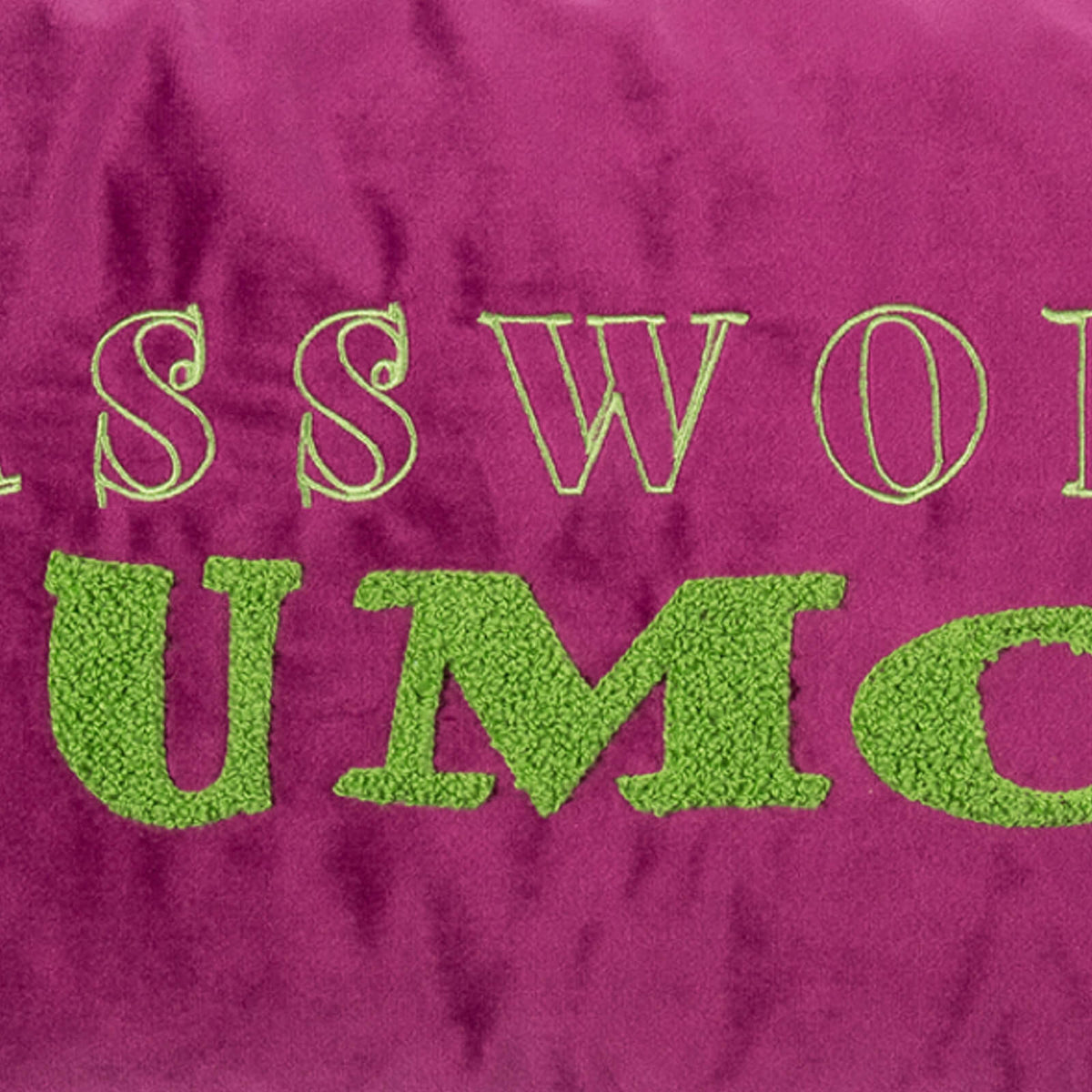 kissenhuelle schriftzug spruch pink humor samtoptik