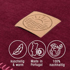wohndecke kuscheldecke zweifarbig beere