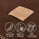 wohndecke kuscheldecke zweifarbig braun