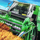 bettwaesche maehdrescher stroh feld getreide