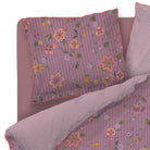 bettgarnitur bettwaesche mohn streifen bettgarnitur bettwaesche blumen streifen blattmuster