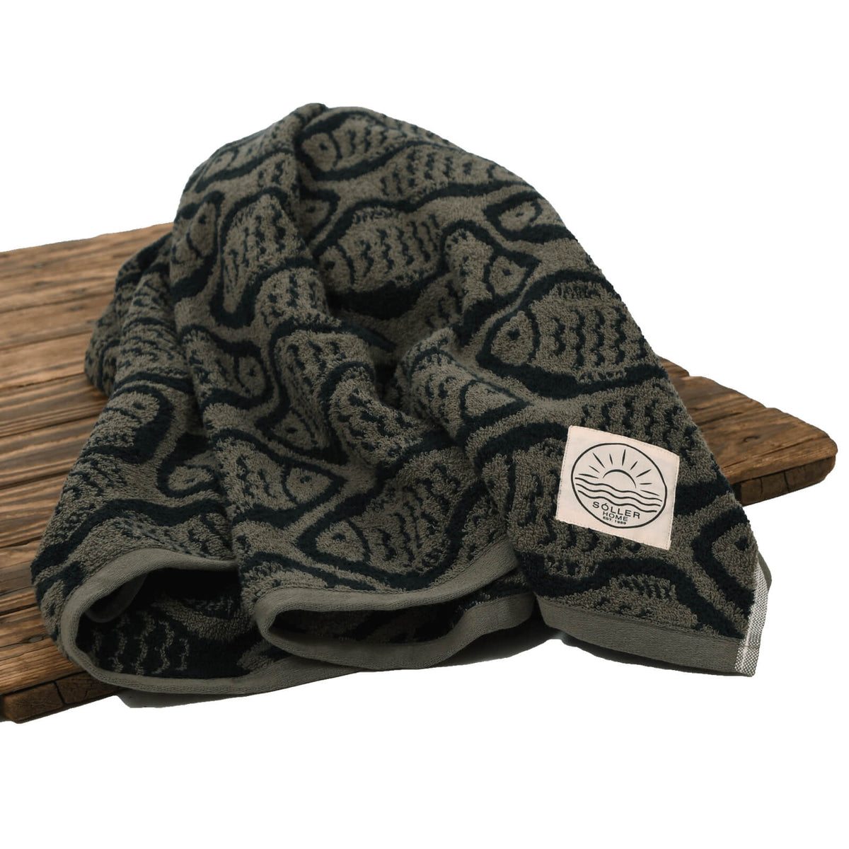 handtuch liegetuch jacquard baumwolle fische