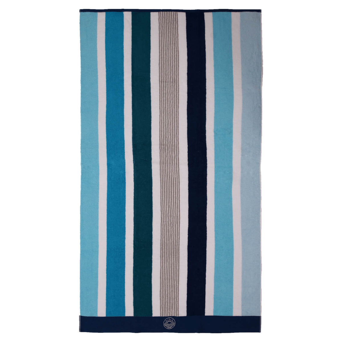 handtuch liegetuch jacquard baumwolle blau gestreift