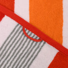 handtuch liegetuch jacquard baumwolle rot gestreift