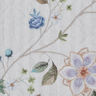 tagesdecke gebluemt blattmuster blau