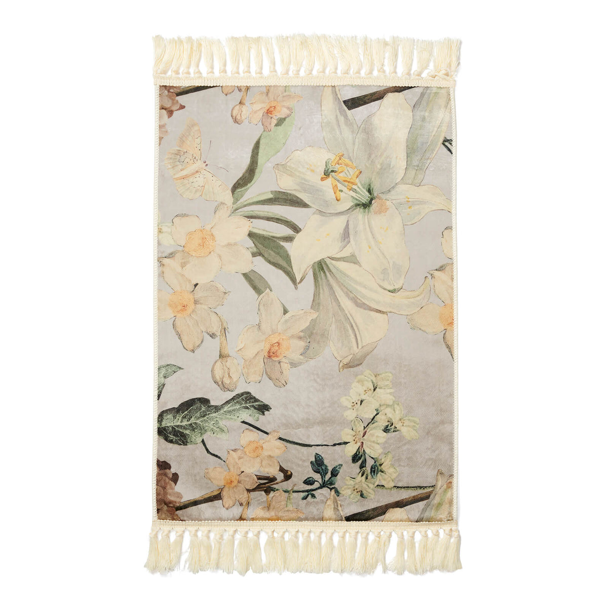 teppich blumen blueten rosalee grau essenza