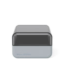 behaeltnis dose box steinware grau grey glasdeckel 