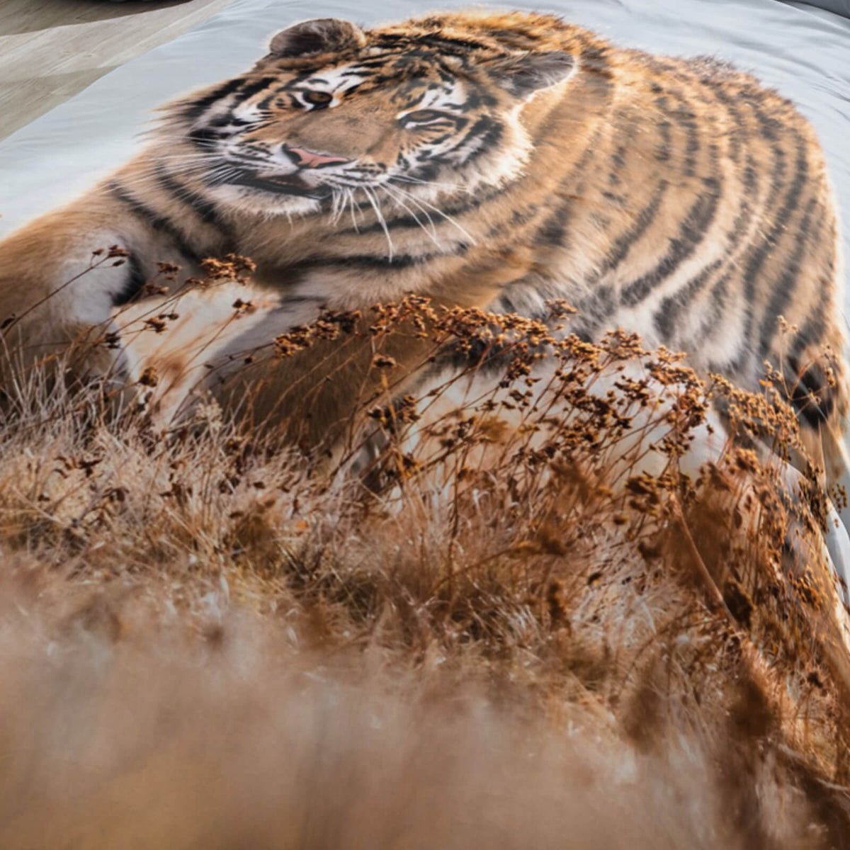 bettwaesche raubtier tiger steppe wildnis