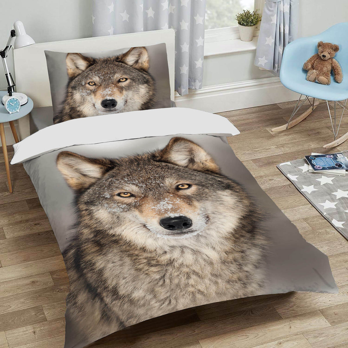bettwaesche wolf schnee winter raubtier wild