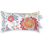 dekokissen floral gestreift weiß